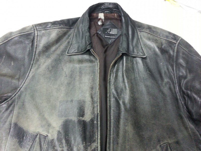 Leather Jacket Cleaning & Refinishing - Before - Without A Trace